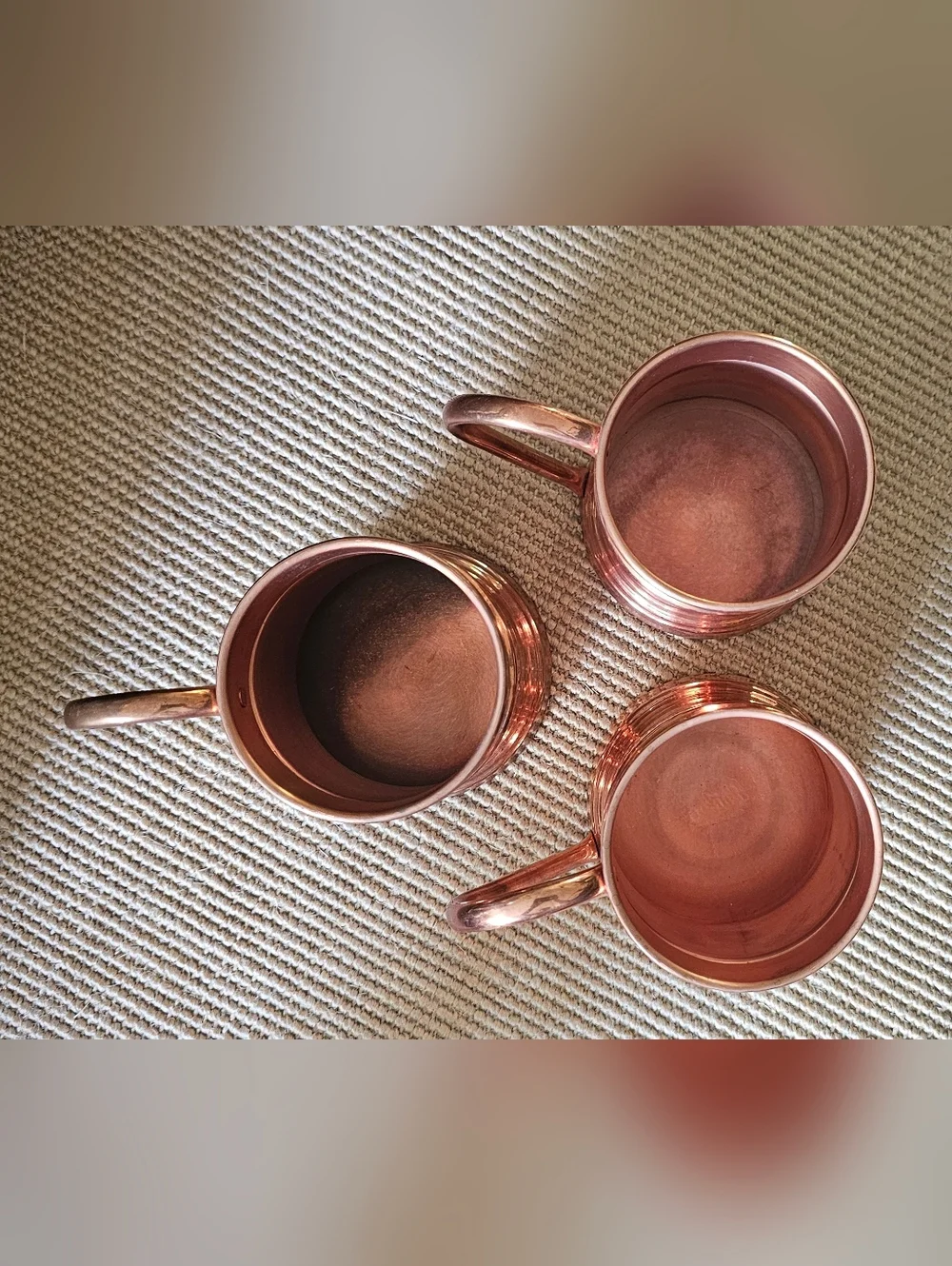Paykoc 15oz Solid Copper Moscow Mule Steins - Set of 3 - Picture 5 of 8